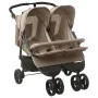 Carrito para gemelos de acero gris taupe de vidaXL, Cochecitos de bebé - Ref: Foro24-10243, Precio: 302,60 €, Descuento: %