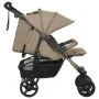Carrito para gemelos de acero gris taupe de vidaXL, Cochecitos de bebé - Ref: Foro24-10243, Precio: 302,60 €, Descuento: %