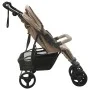 Carrito para gemelos de acero gris taupe de vidaXL, Cochecitos de bebé - Ref: Foro24-10243, Precio: 302,60 €, Descuento: %