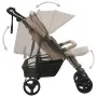 Carrito para gemelos de acero gris taupe de vidaXL, Cochecitos de bebé - Ref: Foro24-10243, Precio: 302,60 €, Descuento: %