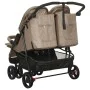 Carrito para gemelos de acero gris taupe de vidaXL, Cochecitos de bebé - Ref: Foro24-10243, Precio: 302,60 €, Descuento: %