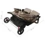 Carrito para gemelos de acero gris taupe de vidaXL, Cochecitos de bebé - Ref: Foro24-10243, Precio: 302,60 €, Descuento: %