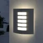 2 Apliques de exterior, lámparas de pared de acero inoxidable de vidaXL, Iluminación de exterior - Ref: Foro24-160162, Precio...
