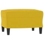 Sillón con taburete terciopelo amarillo 60 cm en Sofás | Comprar online en Foru.es