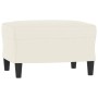 Sillón con taburete terciopelo crema 60 cm en Sofás | Comprar online en Foru.es