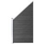 Set de paneles de valla WPC negro 792x(105-186) cm de vidaXL, Paneles de vallas - Ref: Foro24-3070440, Precio: 1,00 €, Descue...