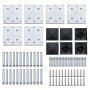 Set de paneles de valla WPC negro 792x(105-186) cm de vidaXL, Paneles de vallas - Ref: Foro24-3070440, Precio: 1,00 €, Descue...