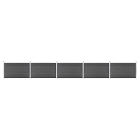 Set de paneles de valla WPC negro 872x105 cm de vidaXL, Paneles de vallas - Ref: Foro24-3070450, Precio: 740,42 €, Descuento: %