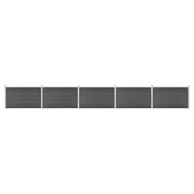 Set de paneles de valla WPC negro 872x105 cm de vidaXL, Paneles de vallas - Ref: Foro24-3070450, Precio: 865,94 €, Descuento: %