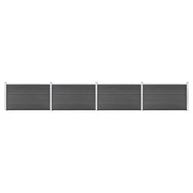 Set de paneles de valla WPC negro 699x105 cm de vidaXL, Paneles de vallas - Ref: Foro24-3070449, Precio: 650,30 €, Descuento: %