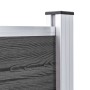 Set de paneles de valla WPC negro 699x105 cm de vidaXL, Paneles de vallas - Ref: Foro24-3070449, Precio: 598,99 €, Descuento: %