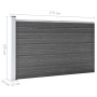 Set de paneles de valla WPC negro 699x105 cm de vidaXL, Paneles de vallas - Ref: Foro24-3070449, Precio: 598,99 €, Descuento: %