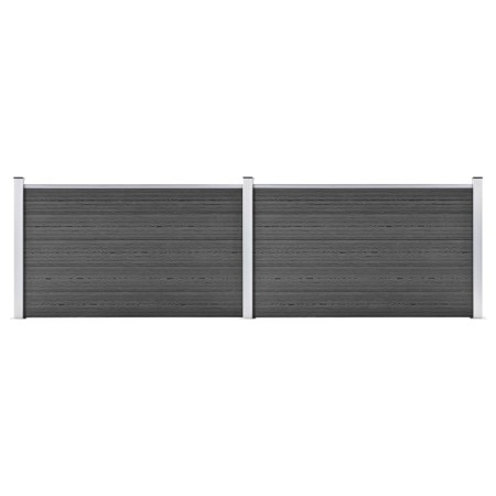 Set de paneles de valla WPC negro 353x105 cm de vidaXL, Paneles de vallas - Ref: Foro24-3070447, Precio: 327,98 €, Descuento: %