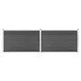 Black WPC fence panel set 353x105 cm by vidaXL, fence panels - Ref: Foro24-3070447, Price: 351,88 €, Discount: %