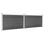 Set de paneles de valla WPC negro 353x105 cm de vidaXL, Paneles de vallas - Ref: Foro24-3070447, Precio: 327,98 €, Descuento: %