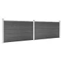 Set de paneles de valla WPC negro 353x105 cm de vidaXL, Paneles de vallas - Ref: Foro24-3070447, Precio: 351,88 €, Descuento: %