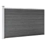 Black WPC fence panel set 353x105 cm by vidaXL, fence panels - Ref: Foro24-3070447, Price: 351,88 €, Discount: %