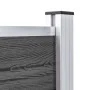Black WPC fence panel set 353x105 cm by vidaXL, fence panels - Ref: Foro24-3070447, Price: 351,88 €, Discount: %