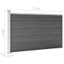Set de paneles de valla WPC negro 353x105 cm de vidaXL, Paneles de vallas - Ref: Foro24-3070447, Precio: 327,98 €, Descuento: %