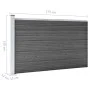 Black WPC fence panel set 526x105 cm by vidaXL, fence panels - Ref: Foro24-3070448, Price: 500,99 €, Discount: %