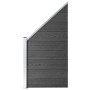 Juego de paneles de valla WPC negro 1484x(105-186) cm de vidaXL, Paneles de vallas - Ref: Foro24-3070444, Precio: 1,00 €, Des...