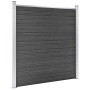 Juego de paneles de valla WPC negro 1484x(105-186) cm de vidaXL, Paneles de vallas - Ref: Foro24-3070444, Precio: 1,00 €, Des...