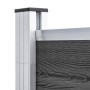 Juego de paneles de valla WPC negro 1484x(105-186) cm de vidaXL, Paneles de vallas - Ref: Foro24-3070444, Precio: 1,00 €, Des...