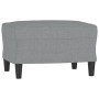 Sillón con taburete tela gris claro 60 cm en Sofás | Comprar online en Foru.es