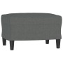 Sillón con taburete tela gris oscuro 60 cm en Sofás | Comprar online en Foru.es
