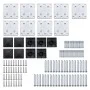 Black WPC Fence Panel Set 1311x(105-186) cm by vidaXL, fence panels - Ref: Foro24-3070443, Price: 2,00 €, Discount: %
