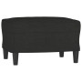 Sillón con taburete tela negro 60 cm en Sofás | Comprar online en Foru.es