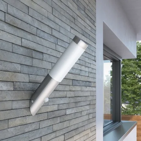 Aplique de exterior con sensor, resistente al agua, RVS de vidaXL, Iluminación de exterior - Ref: Foro24-40373, Precio: 28,18...