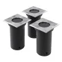 Lámparas de suelo de jardín cuadradas 3 unidades de vidaXL, Iluminación de exterior - Ref: Foro24-40394, Precio: 39,85 €, Des...