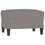 Sillón con taburete tela gris taupe 60 cm en Sofás | Comprar online en Foru.es