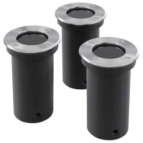 Focos LED empotrables de suelo de jardín redondos 3 uds de vidaXL, Iluminación de exterior - Ref: Foro24-40393, Precio: 43,84...