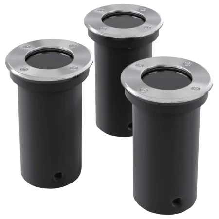 Focos LED empotrables de suelo de jardín redondos 3 uds de vidaXL, Iluminación de exterior - Ref: Foro24-40393, Precio: 43,84...