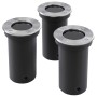 Focos LED empotrables de suelo de jardín redondos 3 uds de vidaXL, Iluminación de exterior - Ref: Foro24-40393, Precio: 44,72...