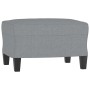 Sillón con taburete tela gris claro 60 cm en Sofás | Comprar online en Foru.es