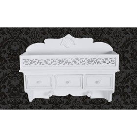 Estante de pared con 3 cajones 2 ganchos de vidaXL, Estantes y estanterías - Ref: Foro24-60630, Precio: 70,93 €, Descuento: %