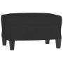 Sillón con taburete tela negro 60 cm en Sofás | Comprar online en Foru.es