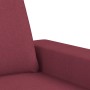 Sillón con taburete tela rojo tinto 60 cm en Sofás | Comprar online en Foru.es
