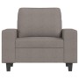 Sillón con taburete tela gris taupe 60 cm en Sofás | Comprar online en Foru.es