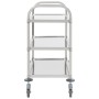 Carrito de cocina de 3 alturas 95x45x83,5 cm acero inoxidable de vidaXL, Carros de cocina y comedor - Ref: Foro24-50915, Prec...