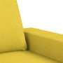 Sofá de 3 plazas con taburete de tela amarillo claro 180 cm en Sofás | Comprar online en Foru.es