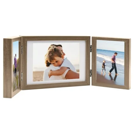 Marco de foto collage triple marrón claro 28x18 cm+2x(13x18 cm) de vidaXL, Marcos para fotos - Ref: Foro24-332749, Precio: 18...