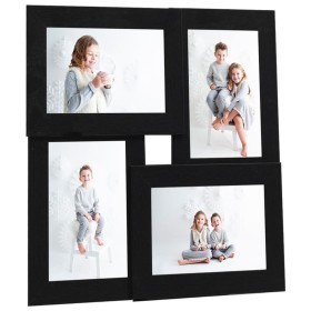 Marco de fotos collage para foto de 4x(10x15 cm) negro MDF de vidaXL, Marcos para fotos - Ref: Foro24-332774, Precio: 17,29 €...