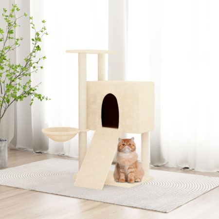 Rascador para gatos con postes de sisal crema 96 cm en Mobiliario para gatos | Comprar online en Foru.es