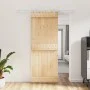 Schiebetür mit Beschlägen aus massivem Kiefernholz 80x210 cm von vidaXL, Türen - Ref: Foro24-3203009, Preis: 166,85 €, Rabatt: %