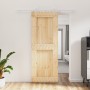 Puerta corredera con herrajes madera maciza de pino 80x210 cm de vidaXL, Puertas - Ref: Foro24-3203013, Precio: 192,96 €, Des...