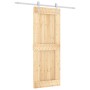 Puerta corredera con herrajes madera maciza de pino 80x210 cm de vidaXL, Puertas - Ref: Foro24-3203013, Precio: 192,96 €, Des...